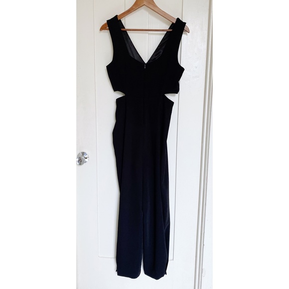 ZARA Cut Out Black Sleeveless Jumpsuit - Size Small - Picture 2 of 7